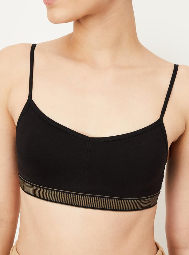 Women Solid Soft Cup Beginners Bra