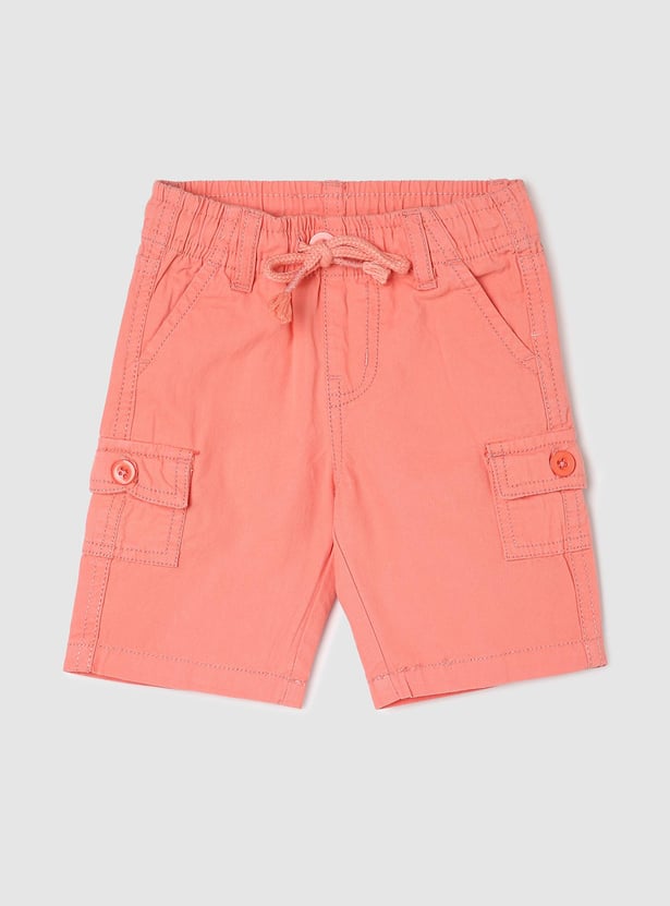 Boys Solid Bermuda Shorts