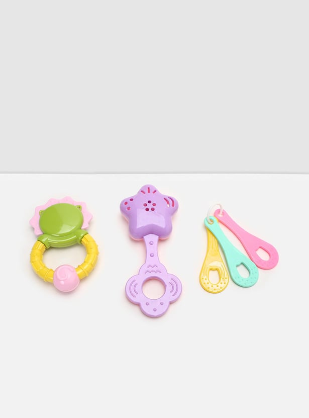 Kids Colourblock Teether and Rattle - Set of 3