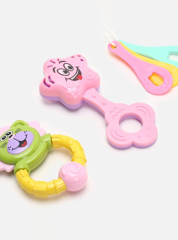 Kids Colourblock Teether and Rattle - Set of 3