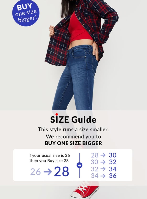 Women Washed Skinny Fit Ankle Jeans