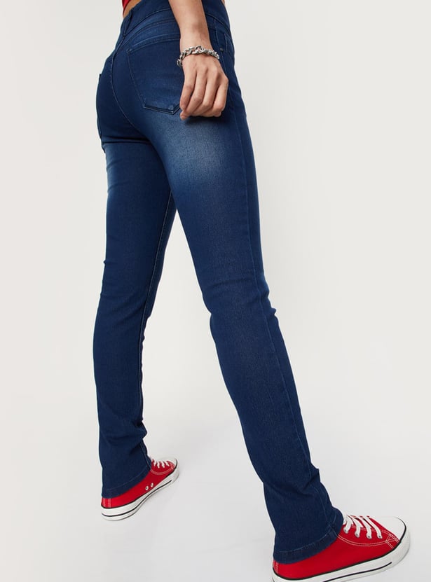 Women Washed High-Rise Skinny Fit Jeans
