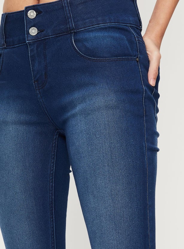 Women Washed High-Rise Skinny Fit Jeans