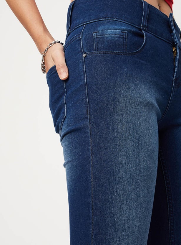 Women Washed High-Rise Skinny Fit Jeans