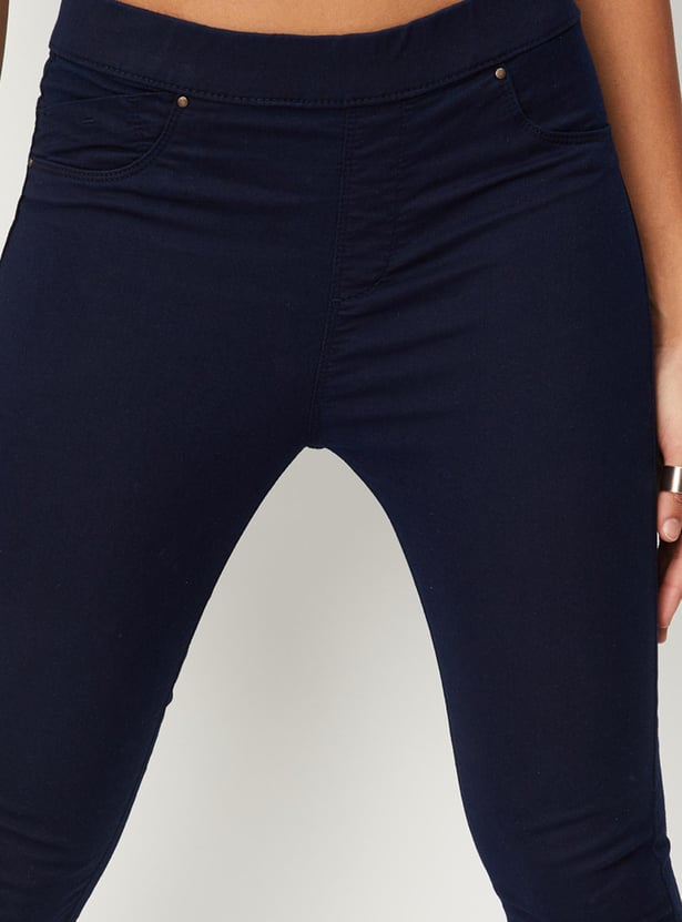 Women Solid Jeggings