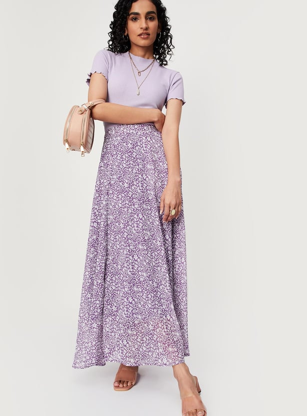 Women Floral Printed Maxi Skirt