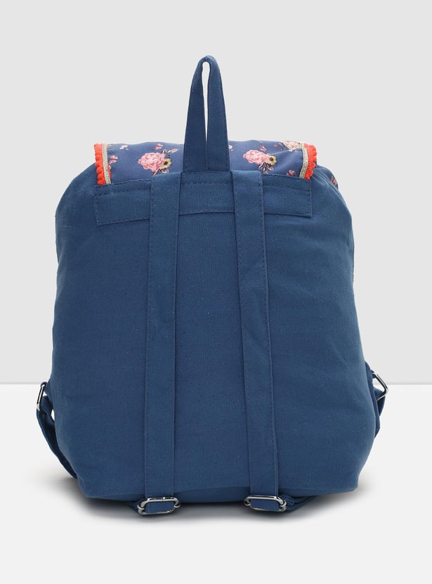 Girls Floral Printed Backpack