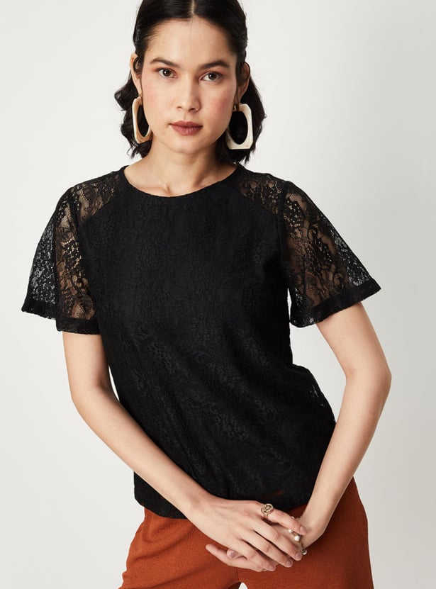 Women Lace Dressy Top