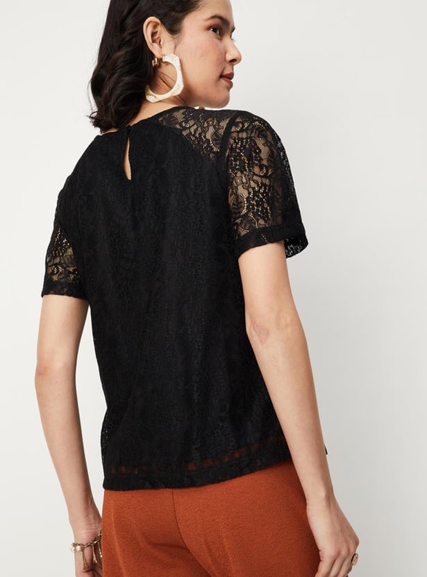 Women Lace Dressy Top