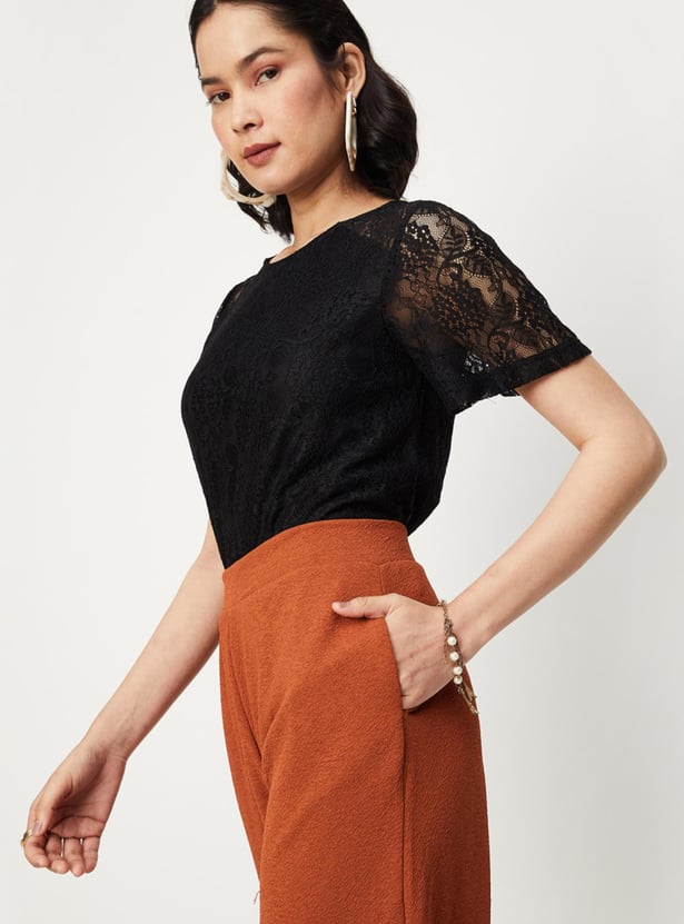 Women Lace Dressy Top