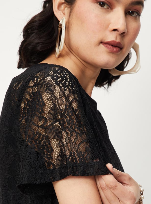 Women Lace Dressy Top
