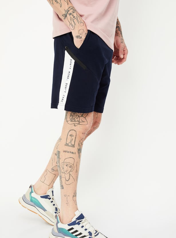 Men Panelled Athleisure Shorts