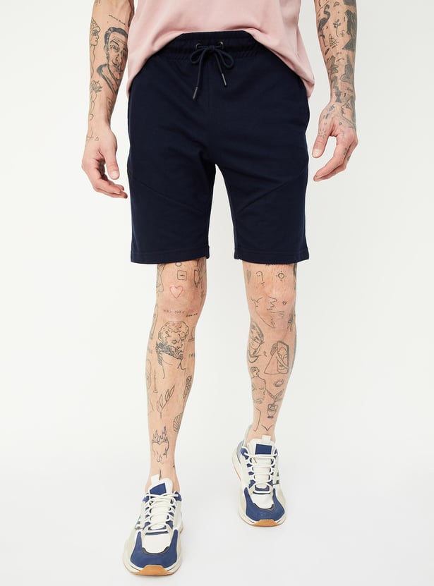 Men Panelled Athleisure Shorts