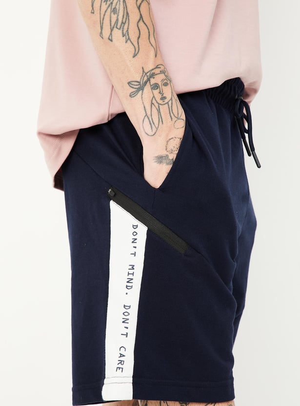 Men Panelled Athleisure Shorts