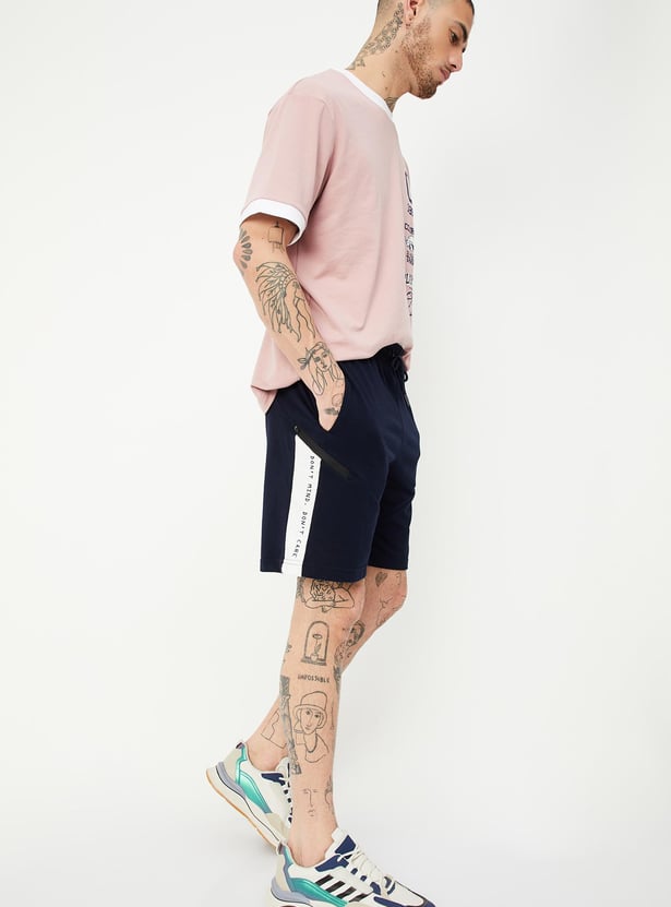 Men Panelled Athleisure Shorts