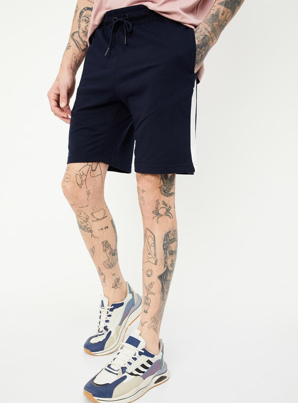Men Panelled Athleisure Shorts