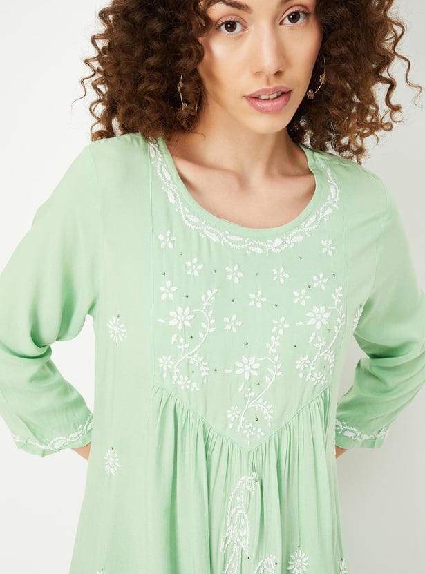 Women Embroidered Maxi Dress