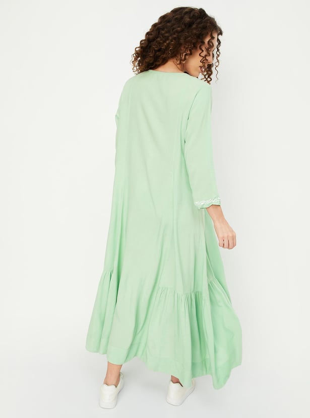 Women Embroidered Maxi Dress