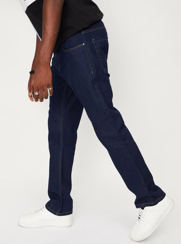 Men Solid Regular Fit Jeans