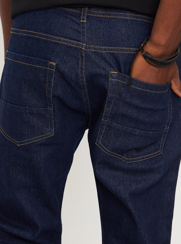 Men Solid Regular Fit Jeans