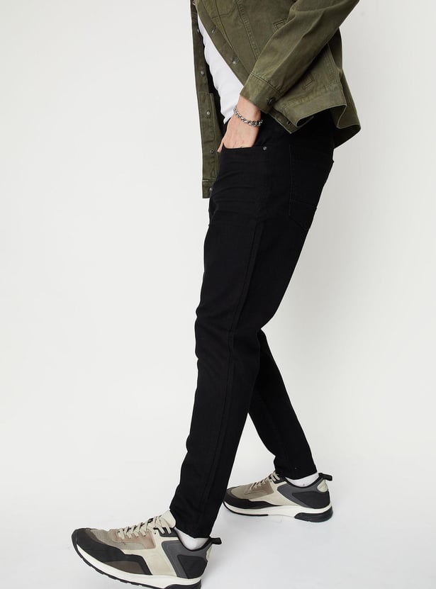 Men Carrot-Fit Dark Wash Jeans