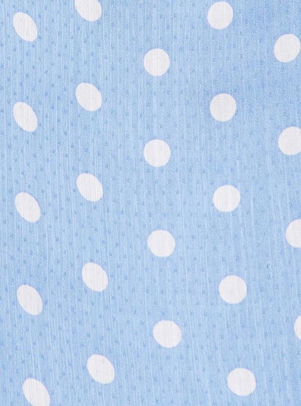 Women Polka Dot Top with Necklace