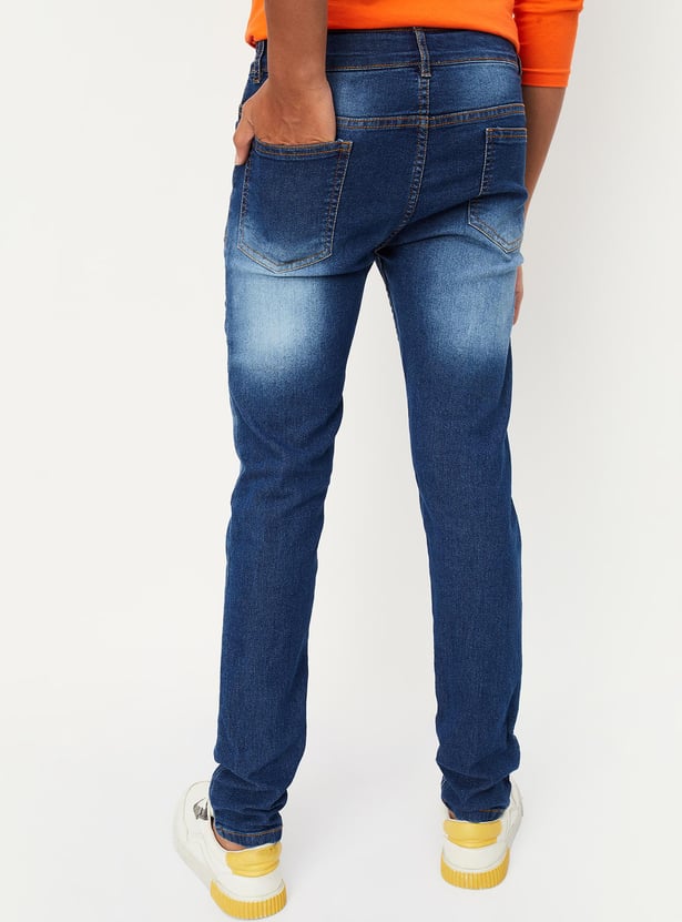 Boys Stonewashed Regular Fit Jeans