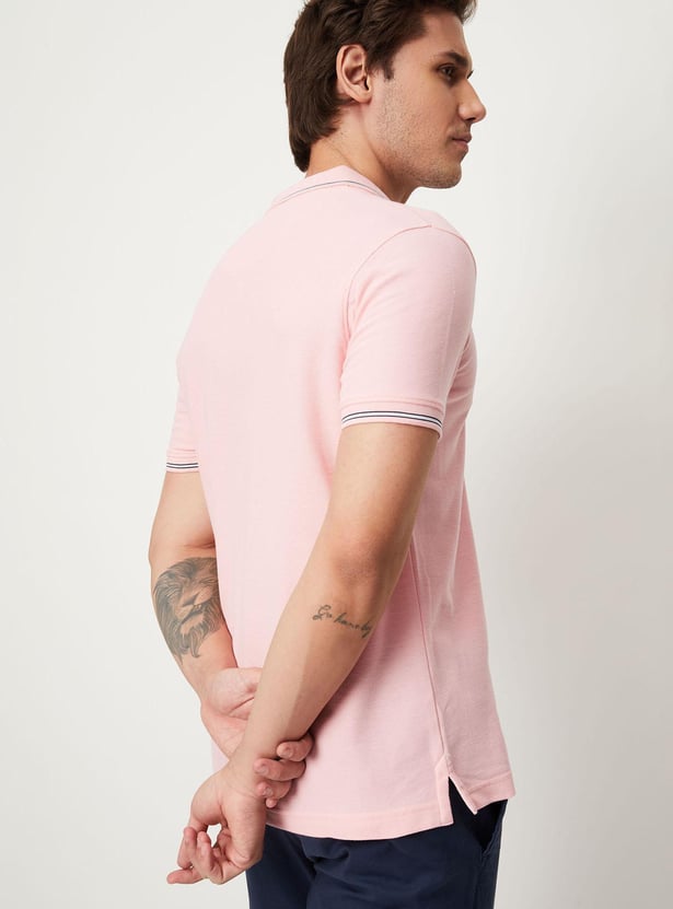 Men Polo T-shirt with Contrast Tipping