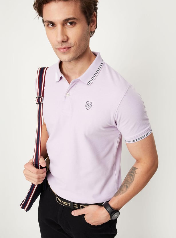 Men Polo T-shirt with Contrast Tipping