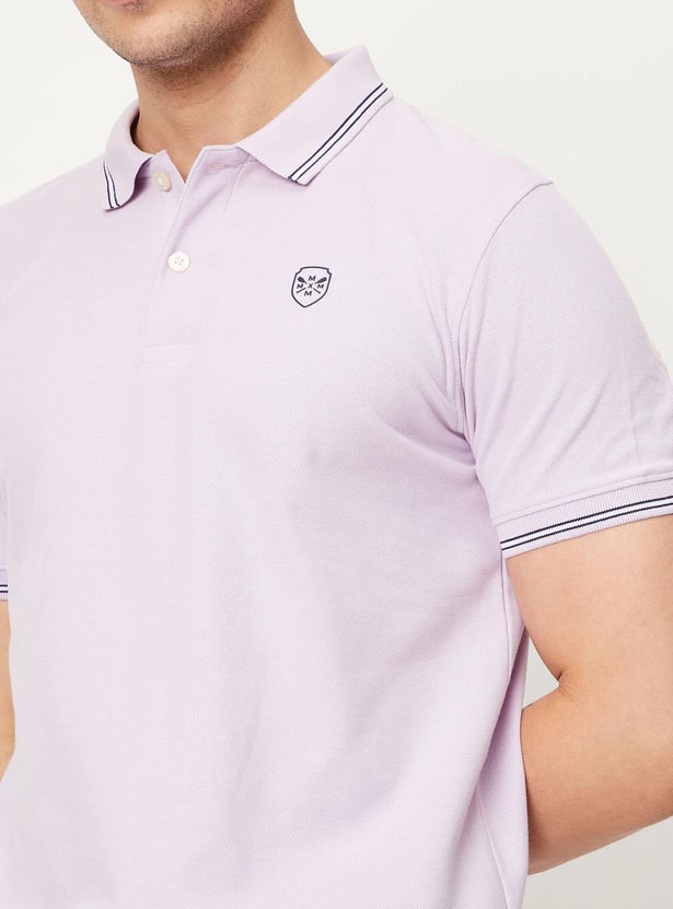 Men Polo T-shirt with Contrast Tipping