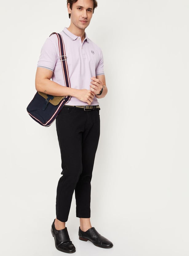 Men Polo T-shirt with Contrast Tipping