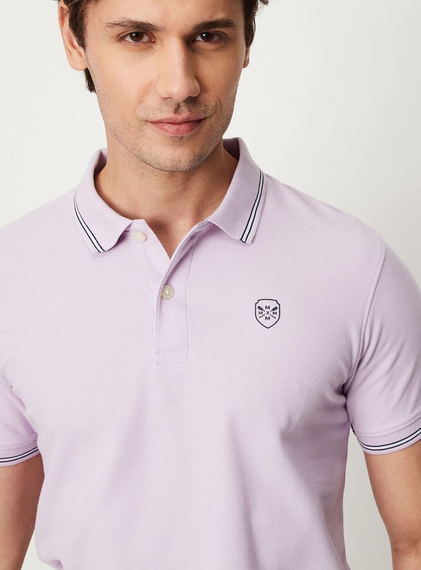 Men Polo T-shirt with Contrast Tipping