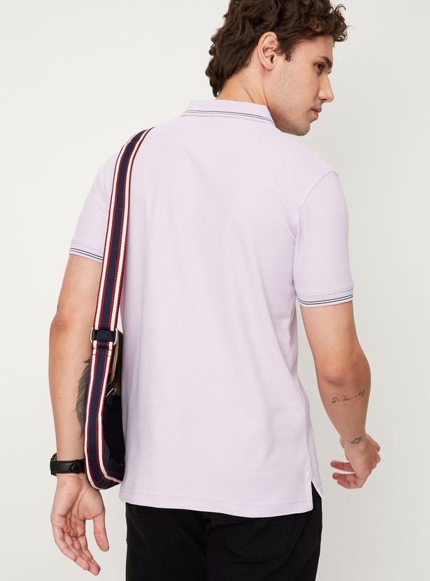 Men Polo T-shirt with Contrast Tipping