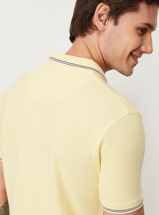 Men Polo T-shirt with Contrast Tipping