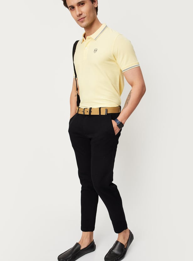 Men Polo T-shirt with Contrast Tipping