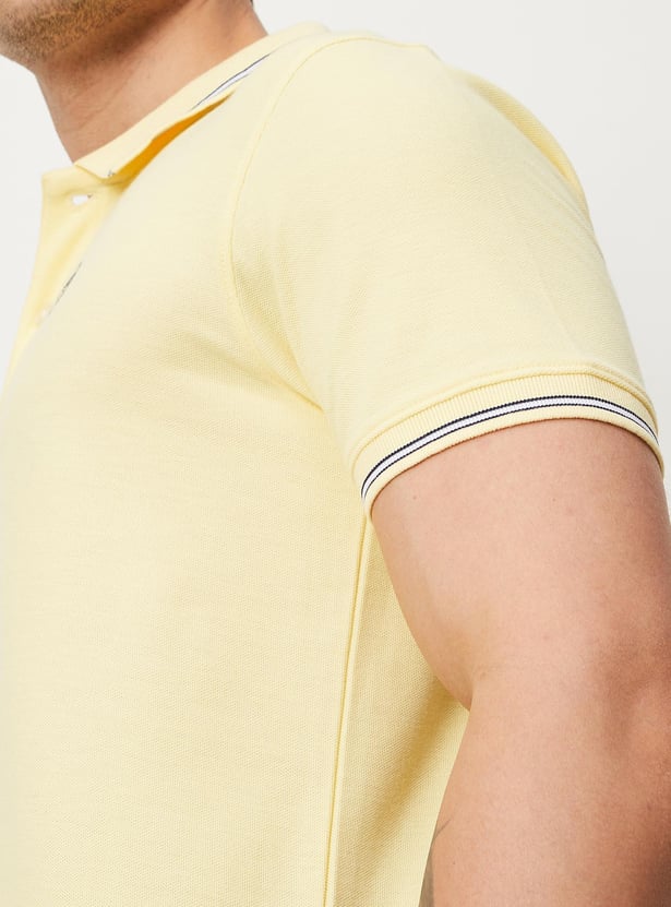 Men Polo T-shirt with Contrast Tipping