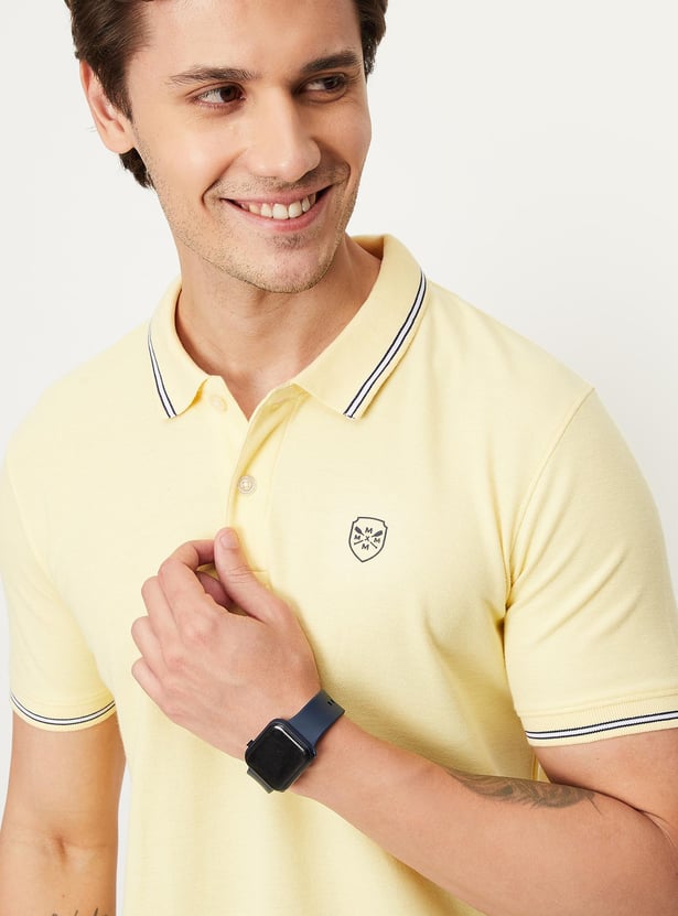Men Polo T-shirt with Contrast Tipping