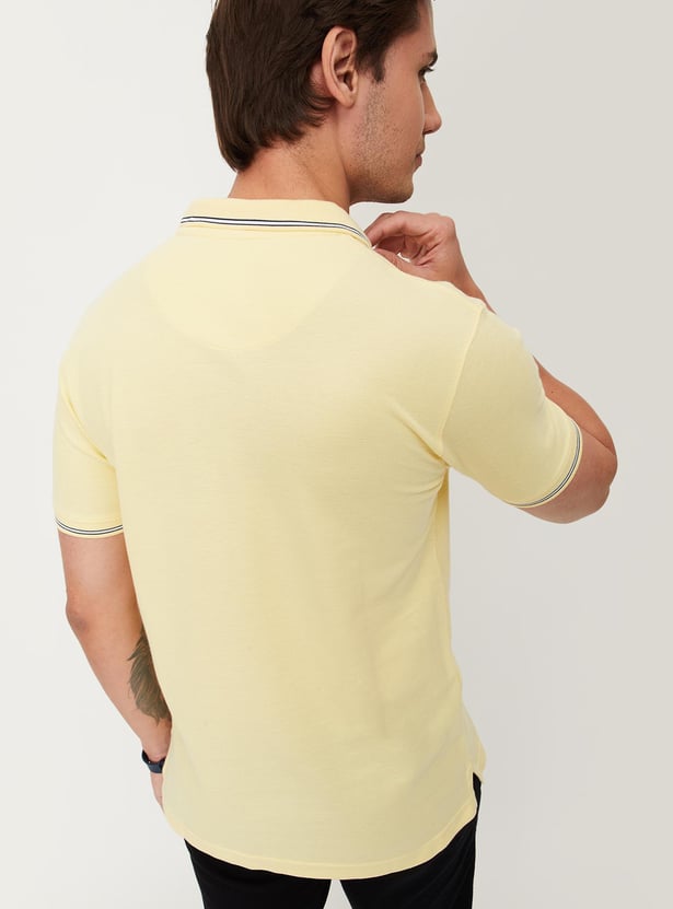 Men Polo T-shirt with Contrast Tipping