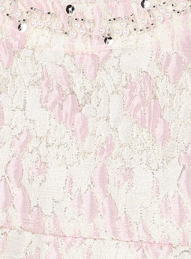 Girls Pearl Embellished A-line Dress