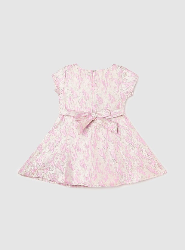 Girls Pearl Embellished A-line Dress