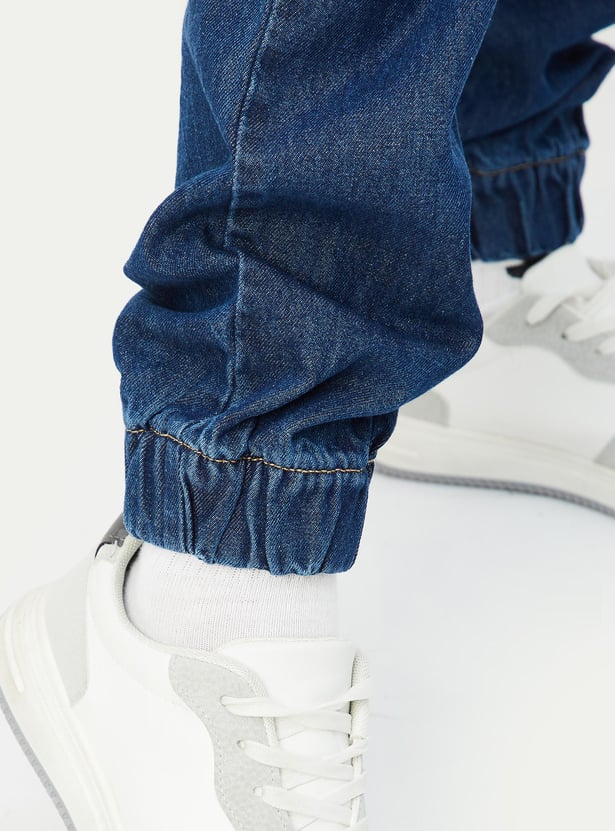 Boys Washed Denim Joggers