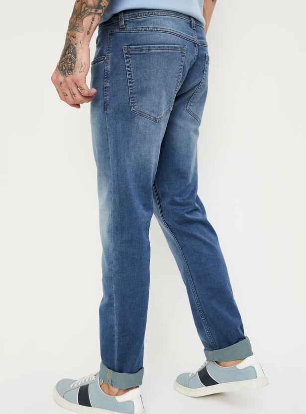 Men Slim Fit Washed Jeans