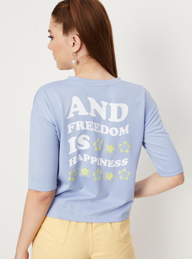 Women Round Neck Graphic Sweatshirt