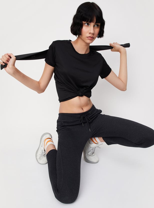 Women Solid Sports T-shirt