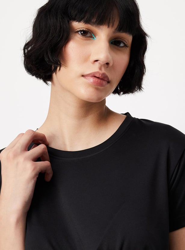 Women Solid Sports T-shirt