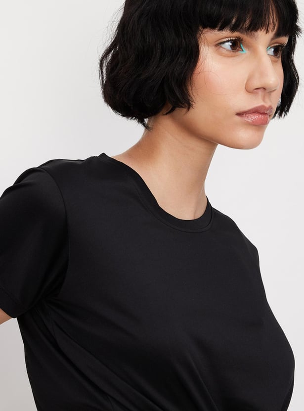 Women Solid Sports T-shirt