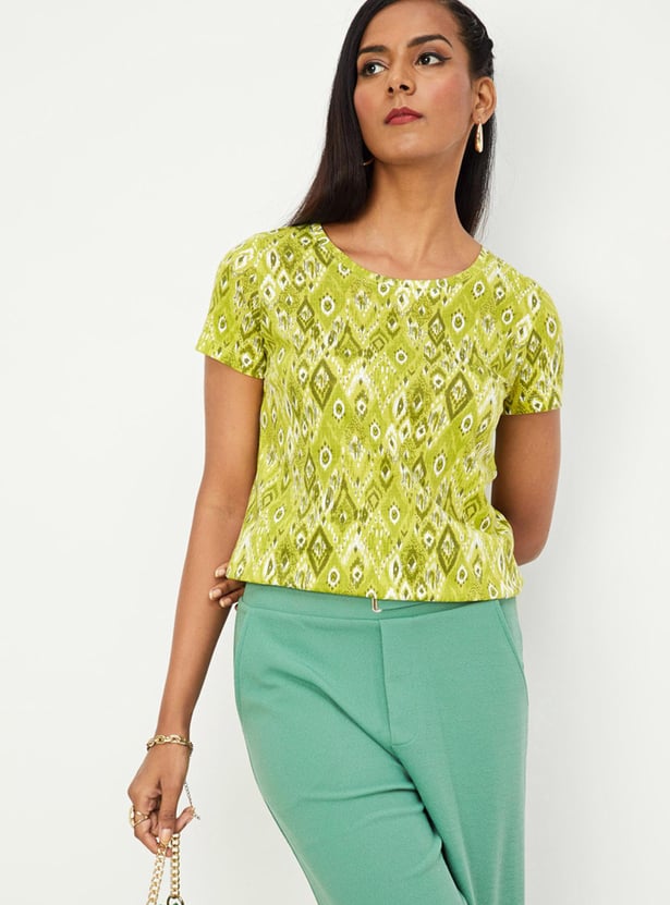 Women Printed Short Sleeve Top