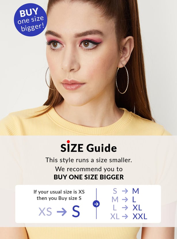 Women Ribbed Round Neck Top