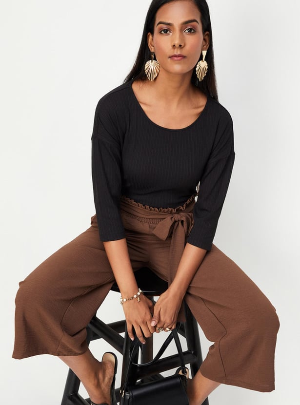 Women Ribbed Knit Top