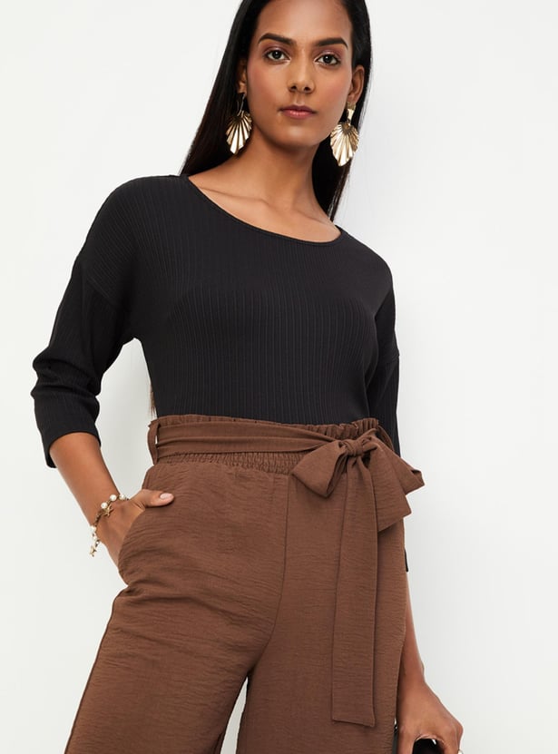 Women Ribbed Knit Top